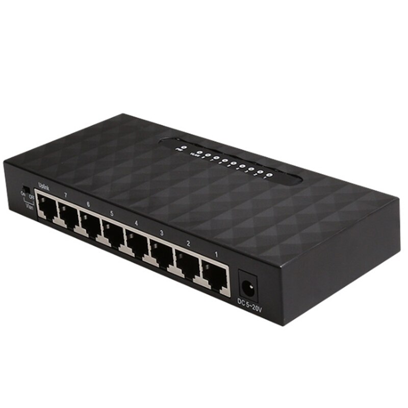 8 Poort Gigabit Netwerk Switch 1000Mbps Gigabit Ethernet Network Switch Lan Hub Ethernet Smart Switcher Eu Plug