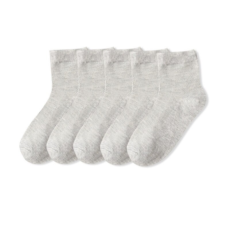 5 paia/lotto bambini accoglienti morbidi calzini in cotone a rete traspirante solido per 1-12Y Boy Girl Baby Teen Summer Kids abbigliamento accessori: 4-6T / Arancione