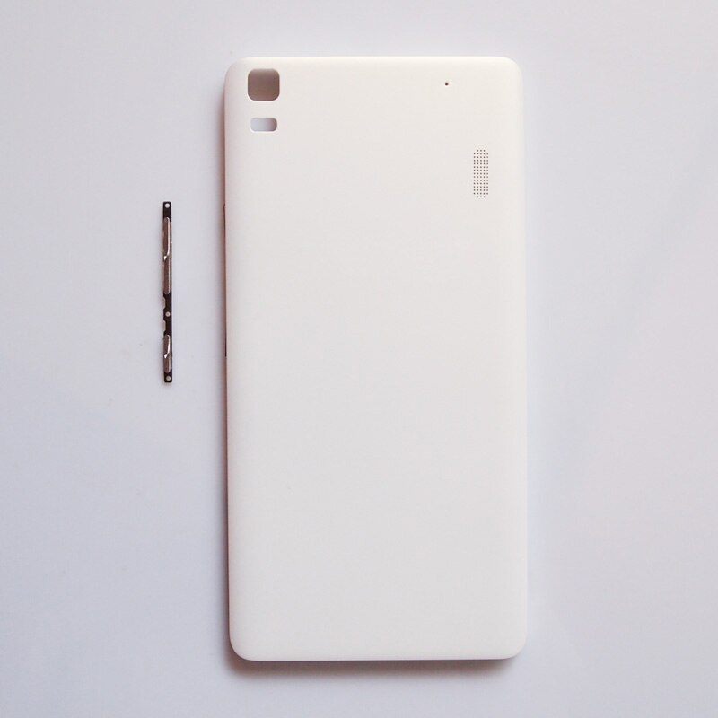 BaanSam nueva puerta de la batería cubierta trasera funda carcasa para Lenovo K3 nota K50-T5 A7000 con botones de volumen de energía: Blanco