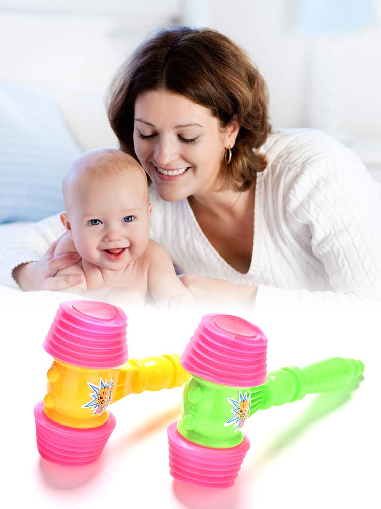 1 Pc niños martillo de juguete de dibujos animados de plástico suave y grande Bb martillo de percusión suena martillo de percusión puede traer sonido juguetes de los niños