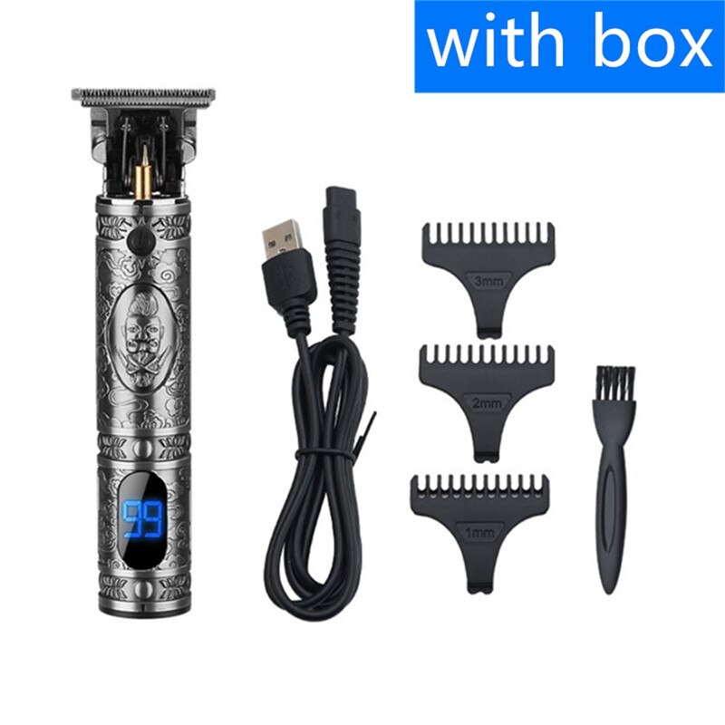 Barber Rechargeable Hair Trimmer Haircut Titanium Steel T Blade Hair Clipper Beard Trimmer Hair Cutting Machine: 1