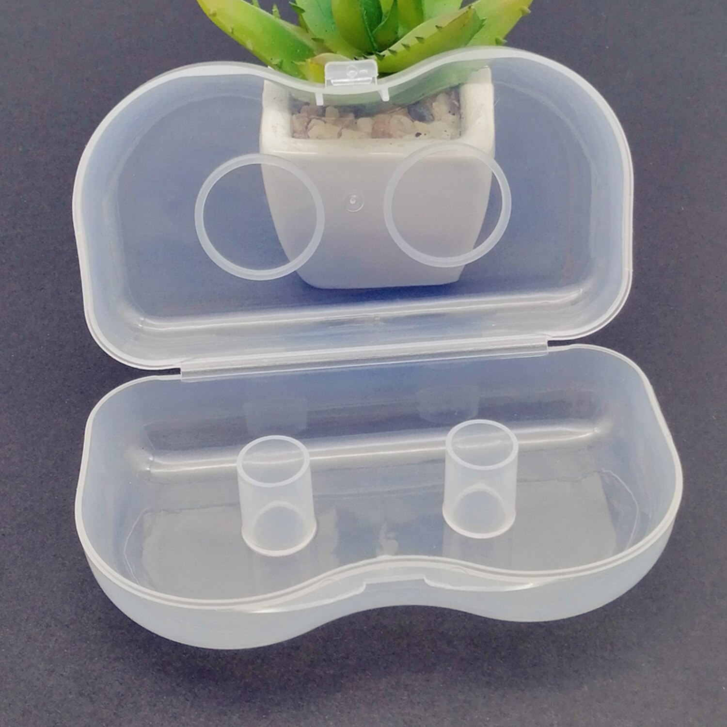 1 par de silicone em forma de semicírculo mamilo de amamentação protetores de enfermagem protetores capas de proteção com caixa de armazenamento para mulher