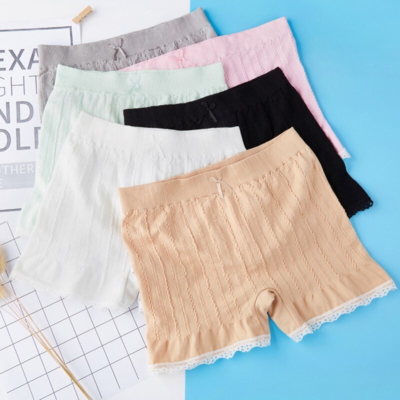 Korean Style Summer Breathable Solid Color Cotton Safety Short Pants For Women Ladides Female FS0688