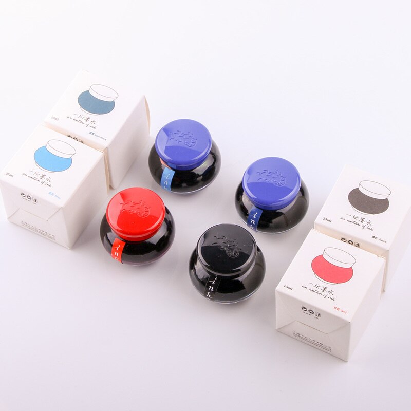 JINHAO 25ML Smooth Writing Fountain Pen Ink Glass Bottle Student School Office Supplies Writing assignment