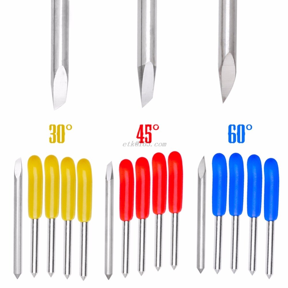 Plotter de corte de cuchillas de 60 grados, 30, 45, para hoja de corte de vinilo Pcut, oferta, 5 uds.