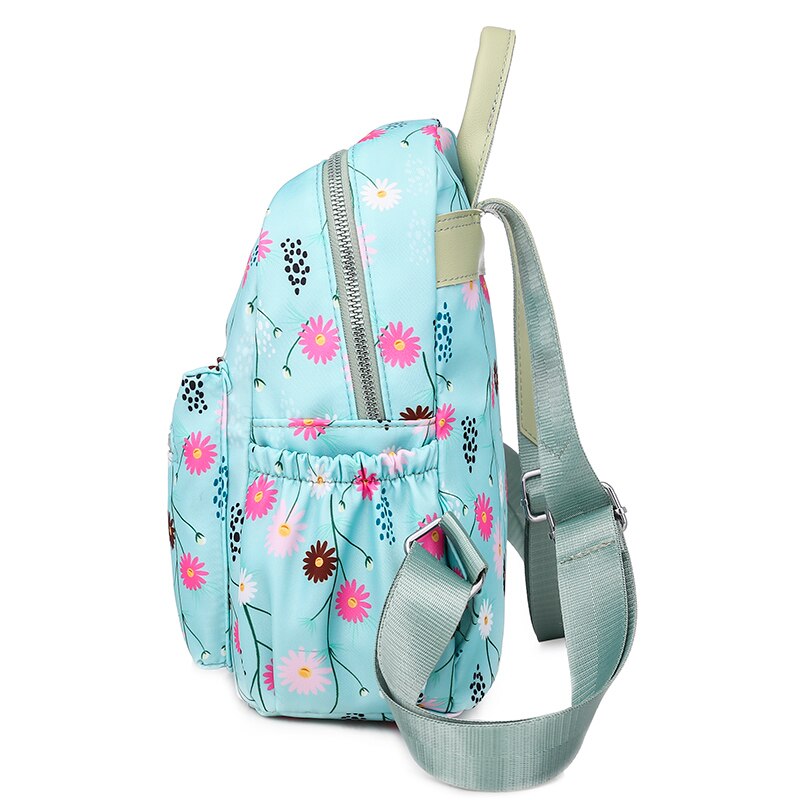 Mochila de viaje con estampado Floral refrescante para mujer, mochila bonita estilo Oxford de tela duradera, bonita estilo escolar