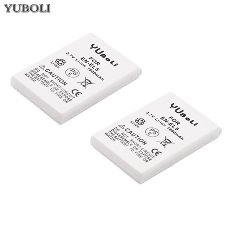 Batterie 3.7v 1800mah EN-EL5 ENEL5 EN El5, pour appareil photo Nikon Coolpix P80 P90 P100 P500, accessoires d'appareil photo: 2battery