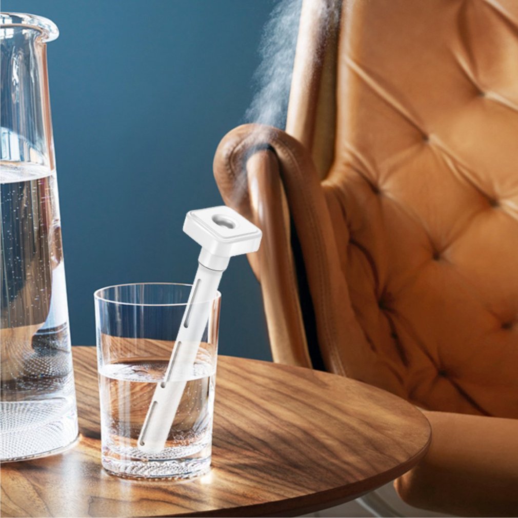 Minihumidificador en forma de T para coche, máquina humidificadora silenciosa pequeña con temporizador de carga Usb para oficina y familia