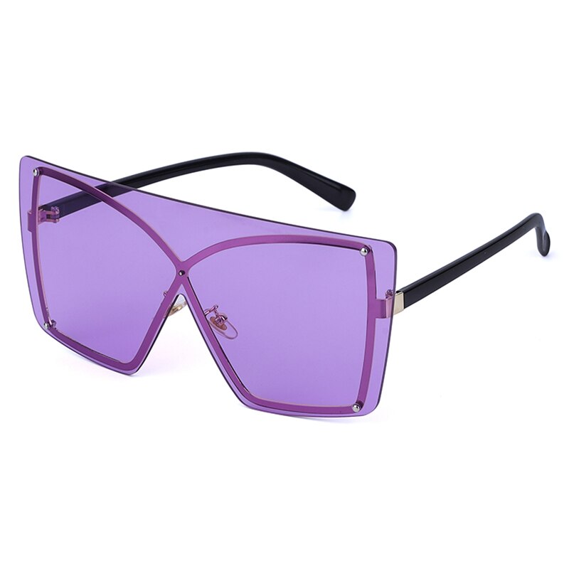 Oversized Zonnebril Vrouwen Luxe Randloze Vierkante Zonnebril Metalen Vrouwelijke Shades UV400 Mannen Bril Gafas: 2