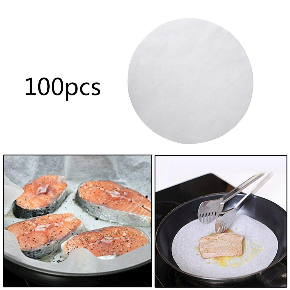 100 Pack Round Parchment Paper Baking Sheet Pre-cut Parchment Sheets Paper