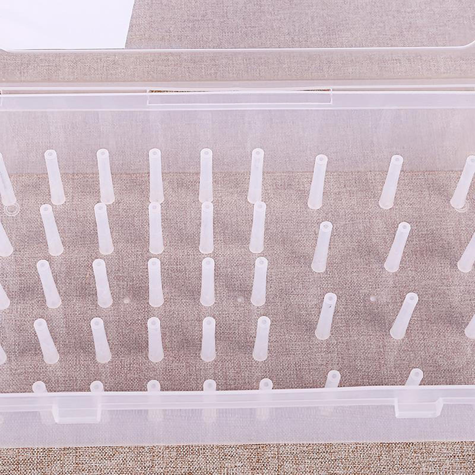 2 Stck Nähgarn Lagerung Kasten 42 Spule Spulen Kasten Rollen Leere Container fallen Halfter Handwerk Spule Organisation Klar transparent