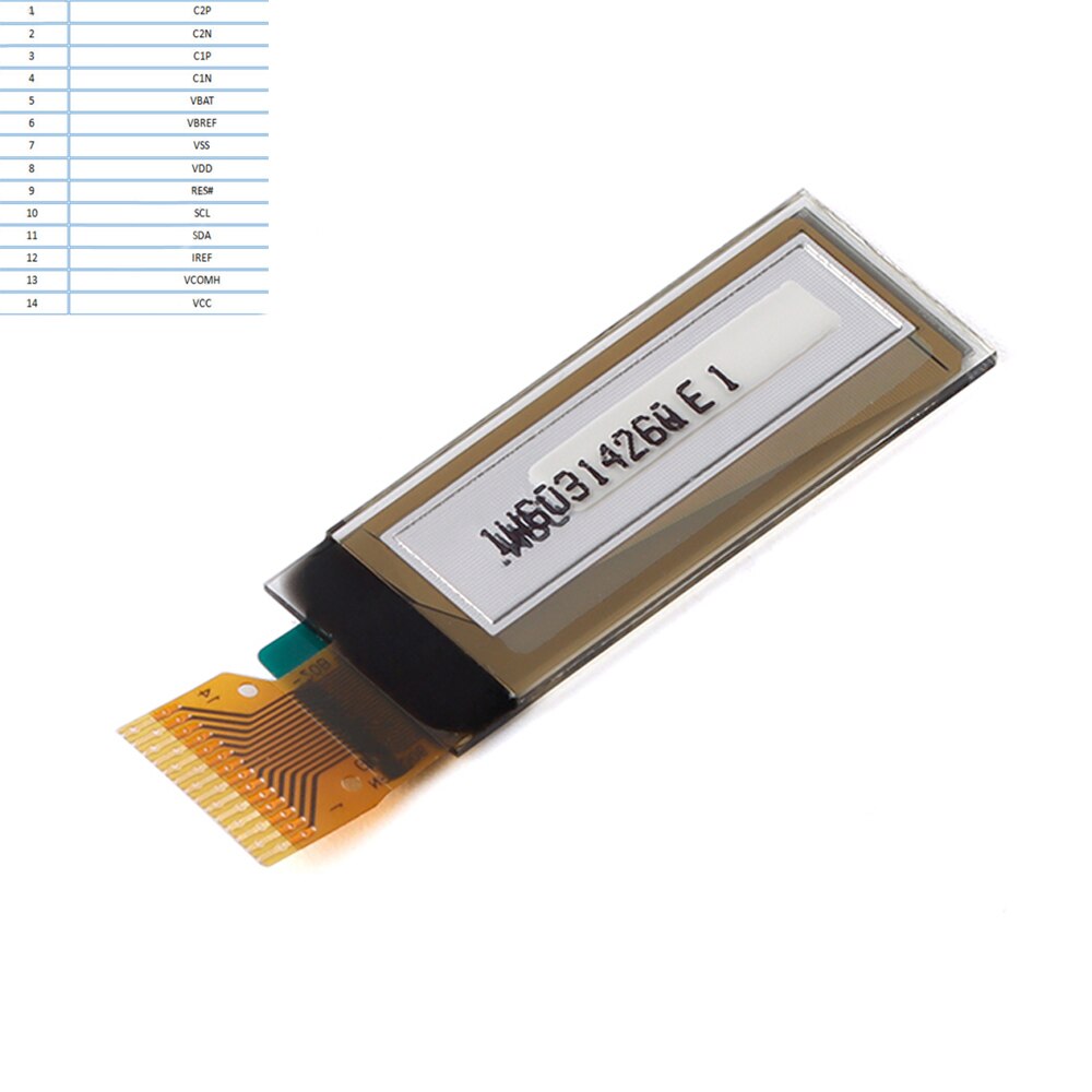 0.91 Inch Oled-scherm 128*32 Iic Interface SSD1306 Driver Wit Scherm