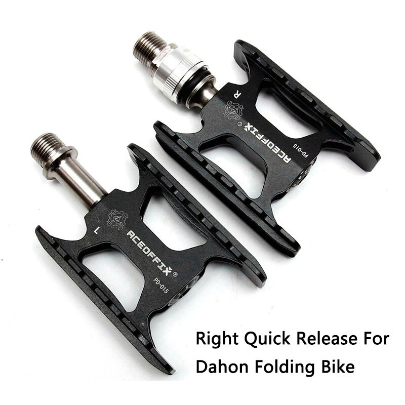 Aceoffix pedał rowerowy, robić roweru Brompton Ti, 3 łożyska, tytanowy, aluminiowy, szybkie odpinanie, Mks, części rowerowe: czarny R release