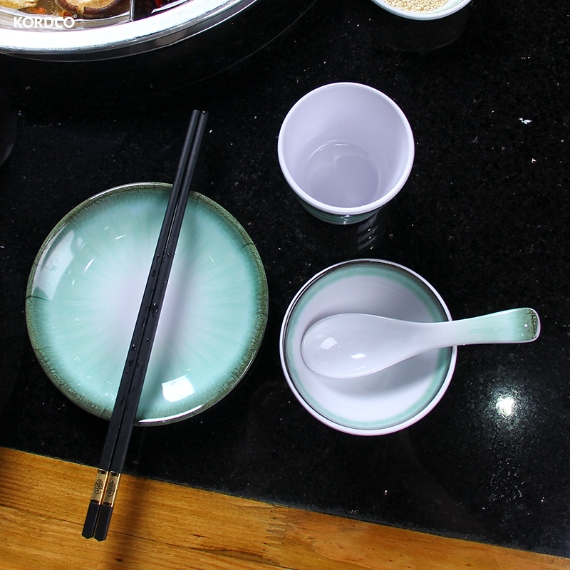 Gradient Kleur Food Grade Plastic Servies Ontbijt Borden Diner Borden En Schotels Keuken Lade Platen