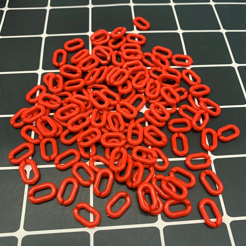 50 sztuk/partia 15x10mm akrylowe ogniwo łańcucha breloki do tworzenia bransoletek naszyjnik kolorowe łańcuchy plastikowe ogniwa łańcucha tworzenia biżuterii: 07