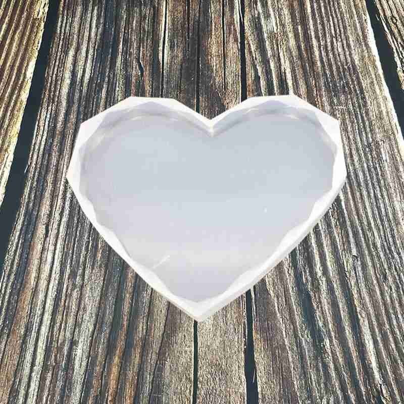 Silicone Heart Mold Epoxy Resin Making Craft Clay Resin Molds DIY Mold Ashtray Coaster Flexible Jewelry Making Accessories