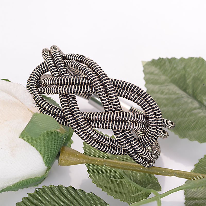 Minbsp Trendy Fashion intrecciato cavo a strisce nodo grande infinito chiusura magnetica bracciale con ciondolo per bracciali da donna regali gioielli