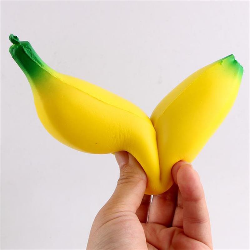 18CM Simulation Banana Langsam Rising Antistress Zappeln Prendent Spielzeug Für Kinder Garten Küche Dekoration