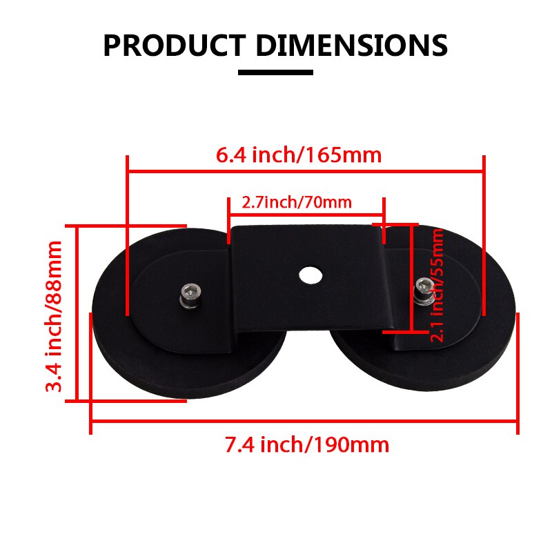 Willpower 88mm Powerful Magnetic Base Mounting Bracket Sucker Magnet Lamp Holder Roof LED Light Car Offroad SUV ATV UTB Pickup