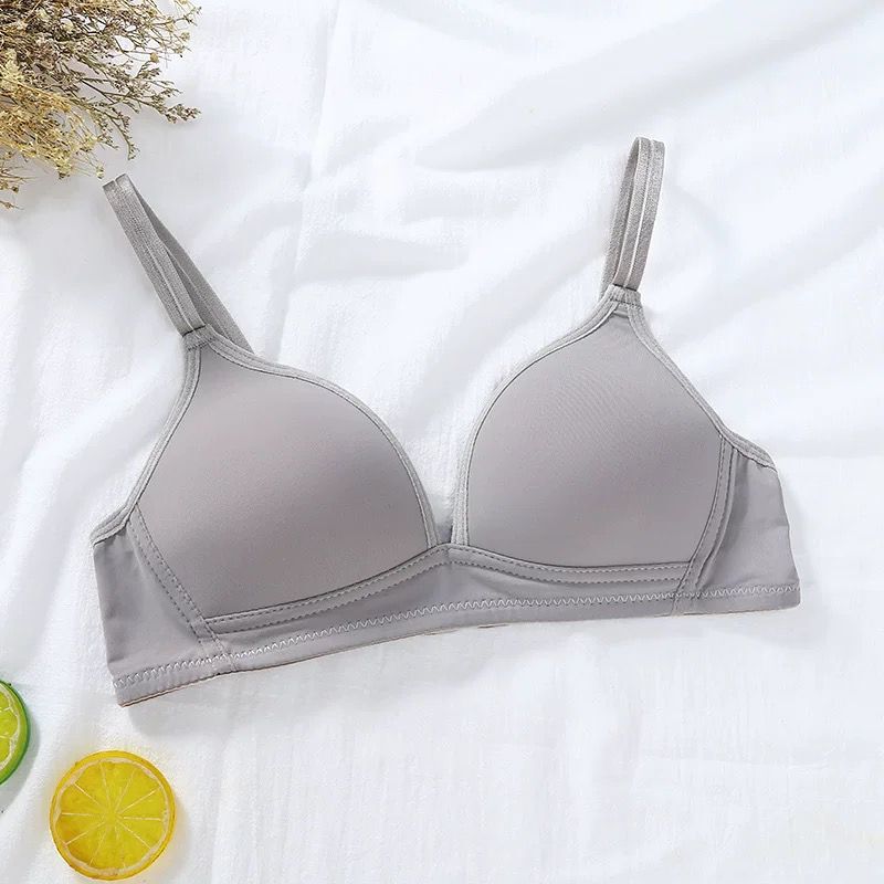 Raining Bras for Girls Wireless Thin Cup Bra Comfortable Teenage Underwear Kids Bras Young Children Girl Student Bras: Gray / 18