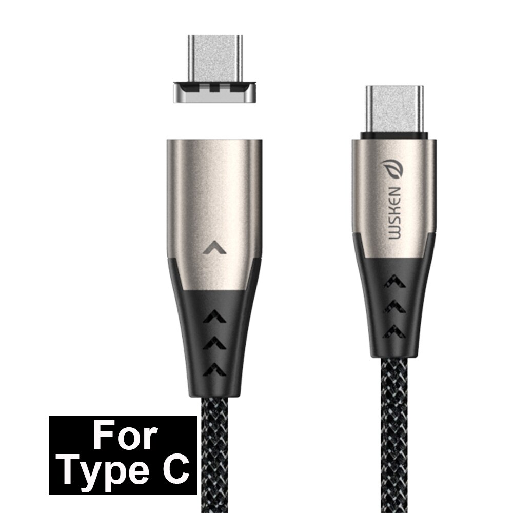 WSKEN 5A magnetyczne rodzaj USB C robić USB C kabel robić macbooka zawodowiec 100W PD magnetyczna ładowarka USB-C typu C przewód zasilający dla Huawei kabel robić transmisji danych: rodzaj C kabel