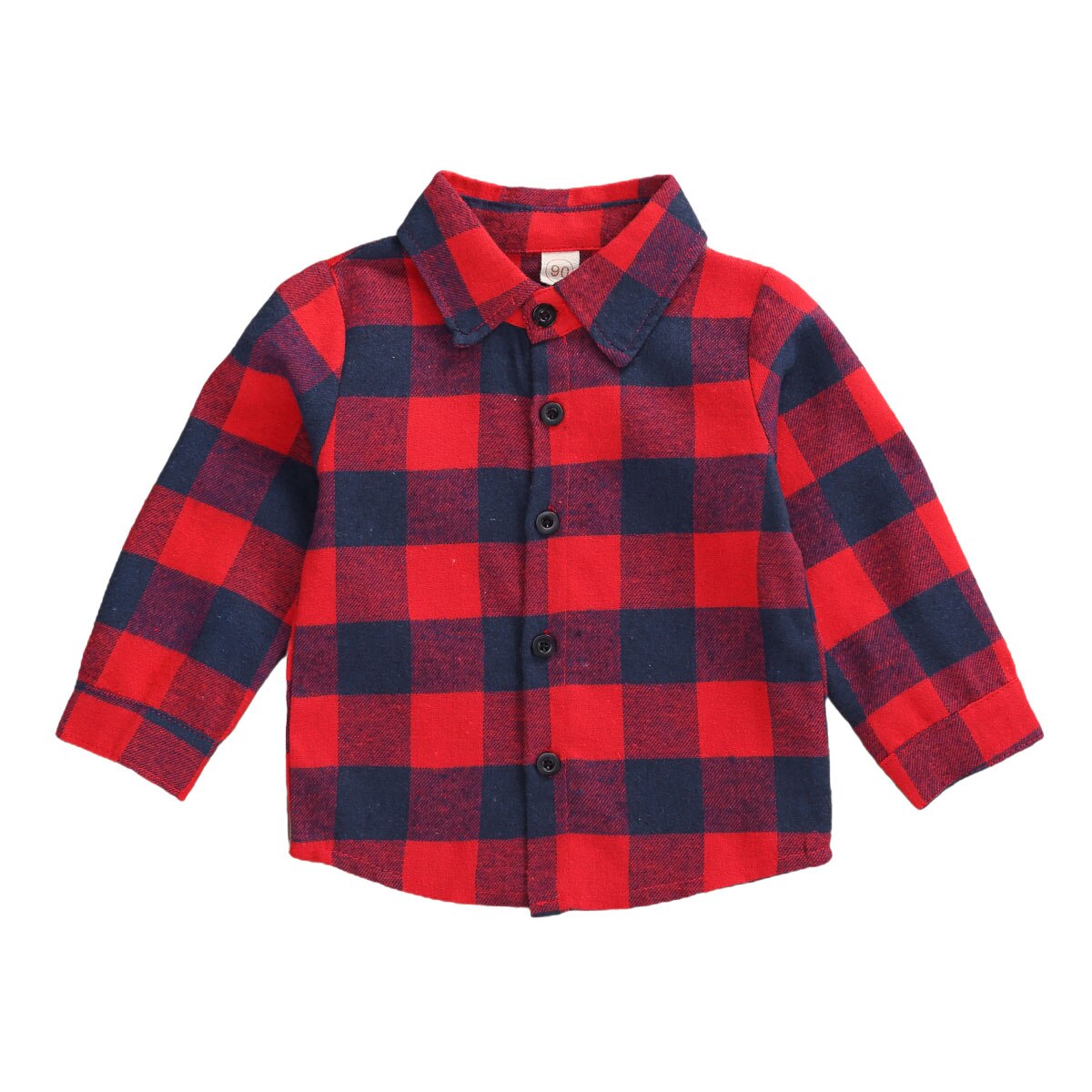 1-6y peuters, baby geruite overhemd, lange mouwen, bedrukt rood overhemd, top voor buiten, jongens en meisjes, kleding.
