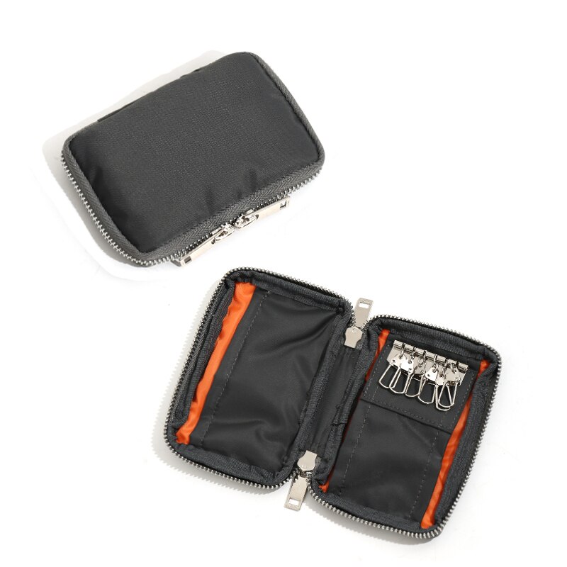 Pochette portefeuille étanche de Style japonais, petit porte-monnaie décontracté pour clés de voiture: Grey