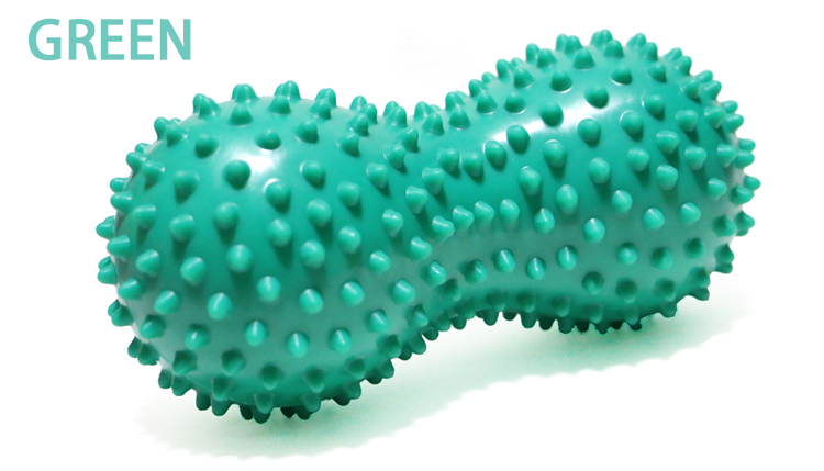 PVC Peanut Spiky Ball Massage Acupoint Grip Ball Pointed Nail Fascia Yoga Ball Fitness Ball Inflatable Hedgehog Ball: black