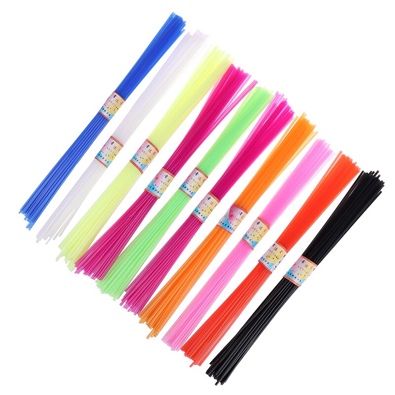 350 Pcs Kinderen Handgemaakte Gevouwen Ster Plastic Stro Lucky Transparante Buis Origami Fancy Glossy Gevouwen Vijf Hoorn