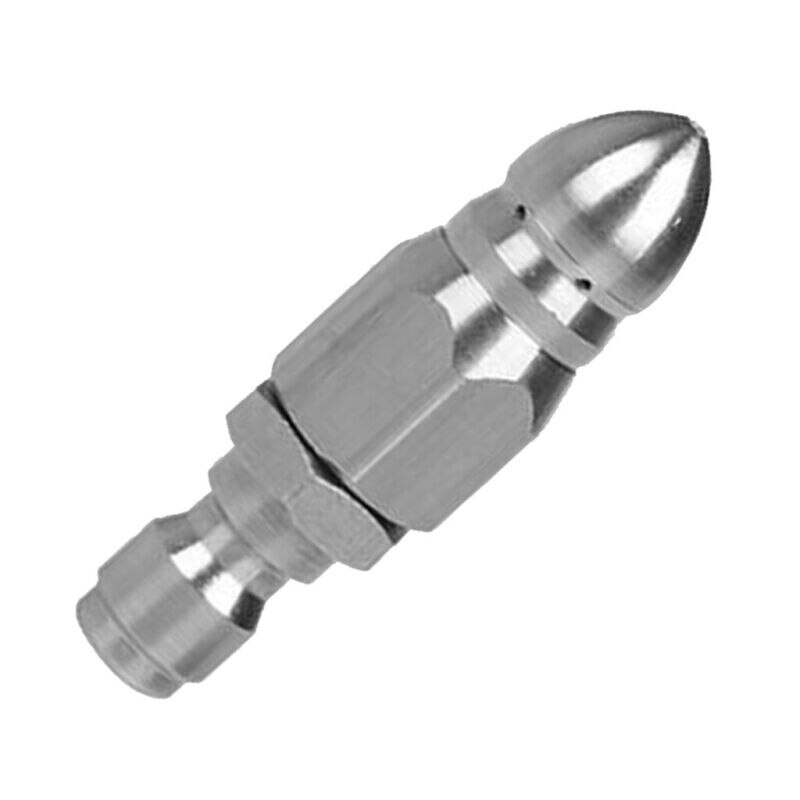 1/4 tommer højtryksrenser af rustfrit stål afløb kloak rensning pipe jetter spray quick plug afløbsslange dyse tilbage slidstyrke