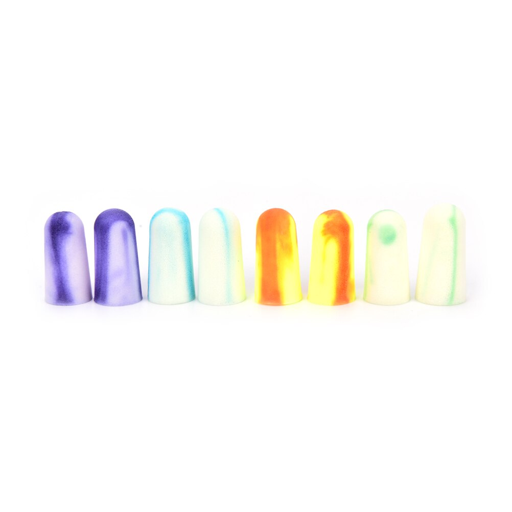 4 pares de tapones de espuma suave coloridos para evitar ruido durante los viajes para dormir