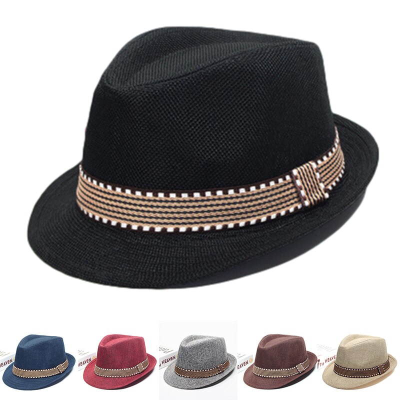 Children's top Hat Spring and Summer Casual Hat Outdoor Party Beauty Retro Gentleman Hat Sunscreen Cowboy Hat