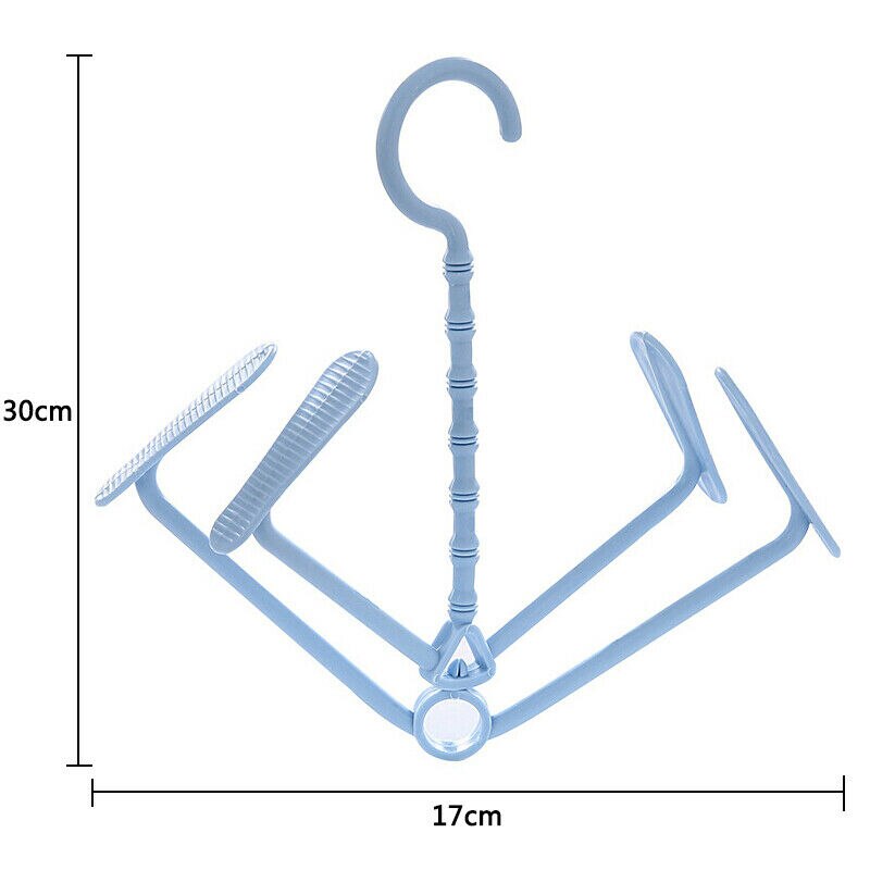 Rejilla de secado para calzado plegable de plástico, colgador para almacenamiento de zapatos, estante plegable para colgar zapatos, soporte de secador para 2 pares de zapatos