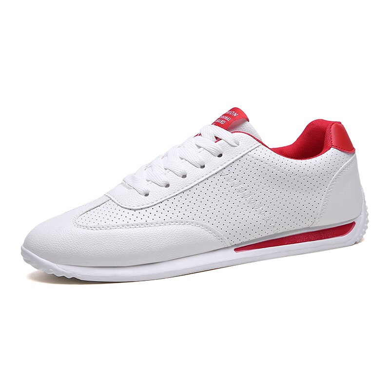 Tennis Masculino High Top Tennis Shoes For Men Spring Women Tenis Blancos Flat Jogging Walking Athletic Sneakers Men: Red / 6.5