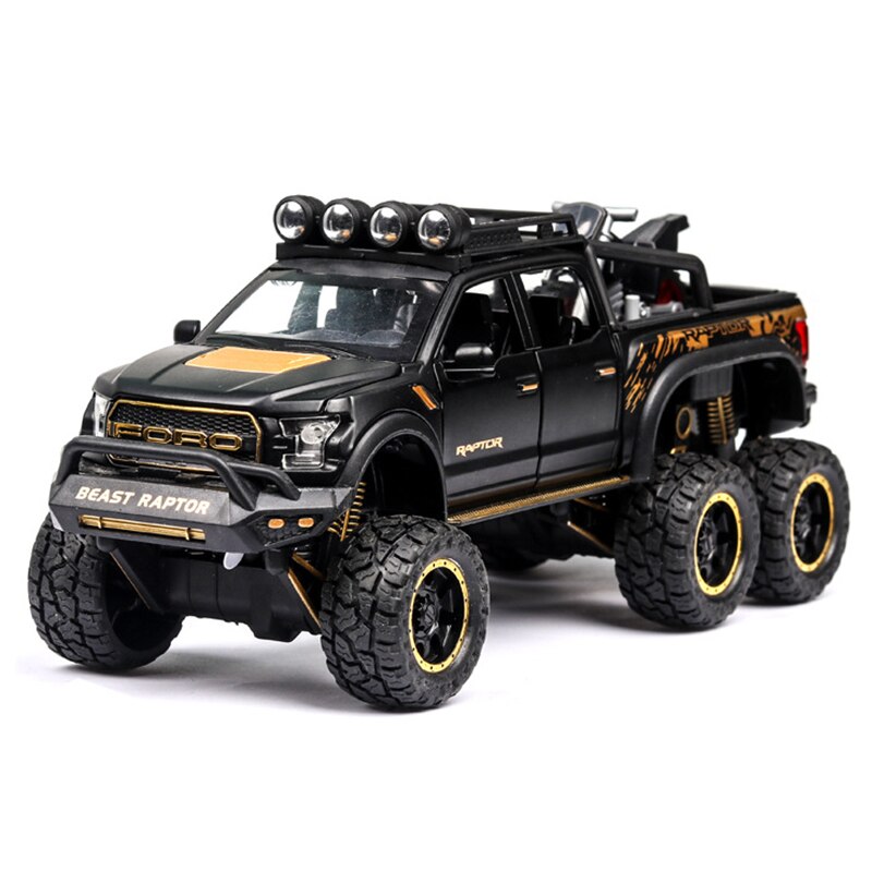 1:32 spielzeug Auto G63 F150 JEEP Metall Spielzeug Legierung Auto Spielzeug Gießt Druck Fahrzeuge Auto Modell Mit licht Sound Auto Spielzeug für Kinder # ZW: f150 M Black A