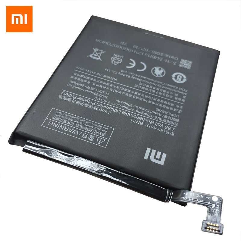 Xiao mi originele Vervanging Batterijen BN31 VOOR xiao Mi mi 5X mi 5X RODE mi note 5A Pro mi A1 rode mi Y1 LITE S2 TELEFOON Batterij 3000 mah