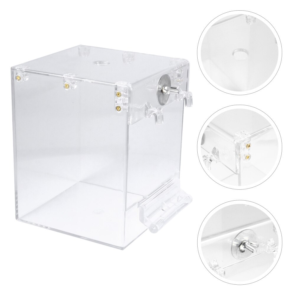 1Pc Transparent Bird Bathtub Hanging Bird Bath Basin Bird Shower Supply