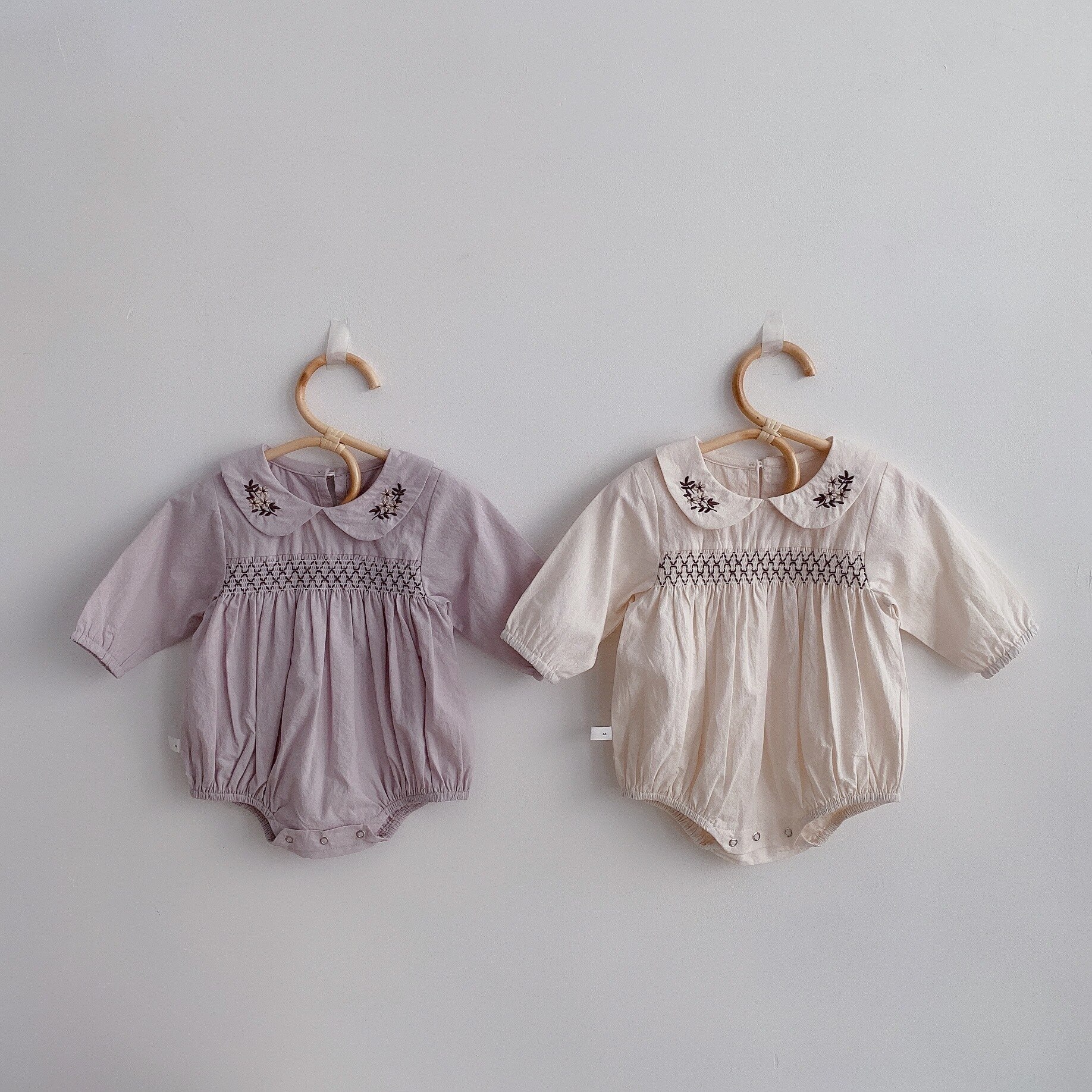 Spring And Summer Style Infant Newborn Baby Loose Vanilla Print Bodysuit Toddler Boy Girl Long Sleeve Bodysuits