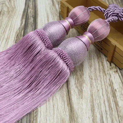 Gordijn Touw 1PC Kwasten Tiebacks Tennisbal Gordijn Houder Opknoping Riemen Touwen Clips Sluiting Tieback Gordijnen Accessoires: Licht Geel