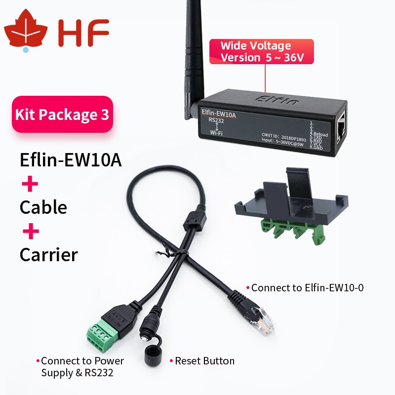 EW10A 5-36V Drahtlose Netzwerkgeräte Modbus TPC IP-Funktion RJ45 RS232 zu WIFI seriell Server elfenhaft-EW10-0