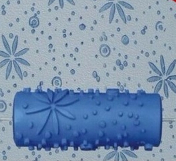 5 cal 3D rolka gumowa ścienne wałek malarski, wzór druku rolki bez uchwyt rękojeści, niebieski wałek, 031Y, darmowa wysyłka