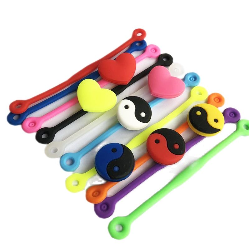 10pcs ZARSIA Taiji knot Tennis Vibration Dampener Smile Expression Silicone Tennis Racket Dampener