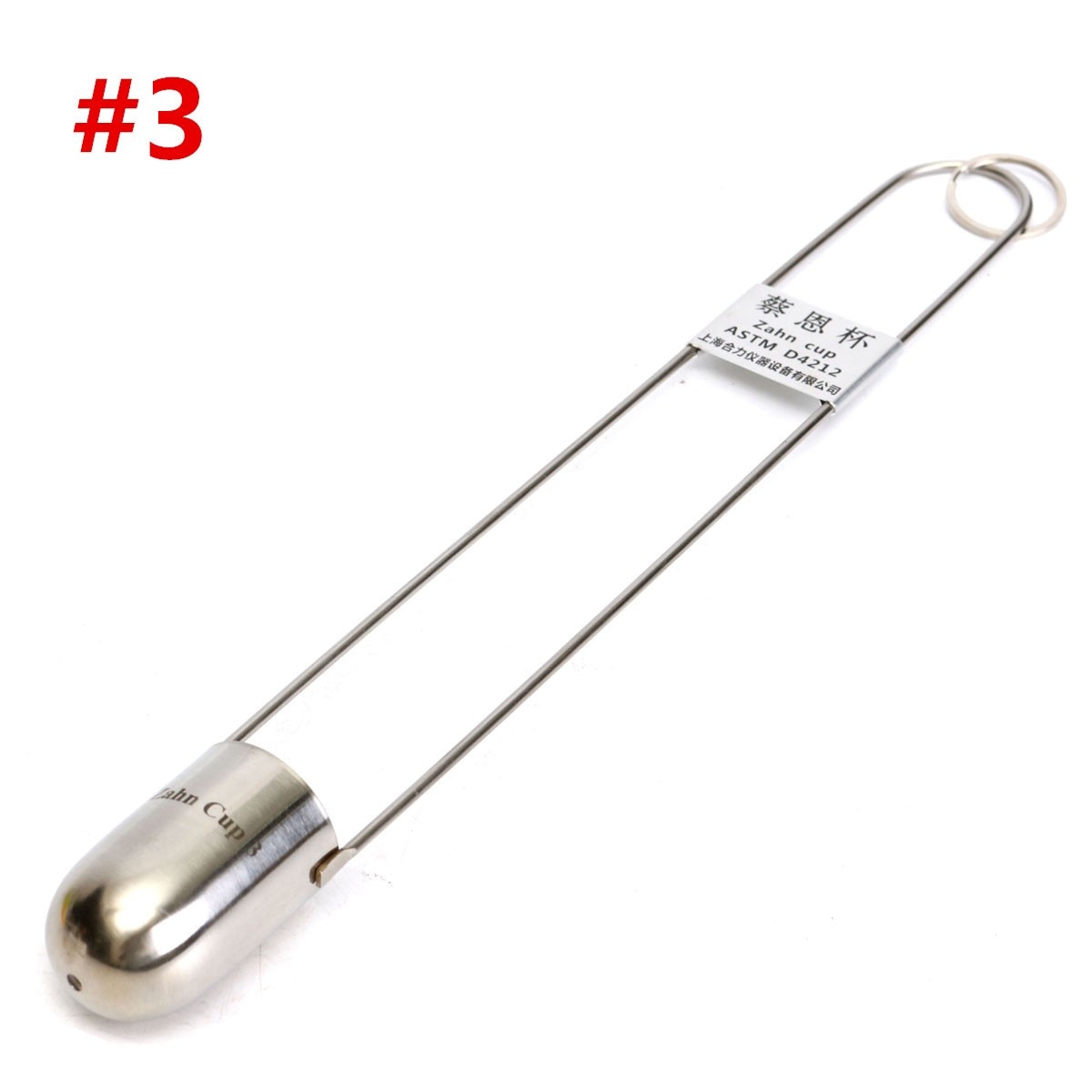 Rustfrit stål zahn viskositet kop 45mm 44ml 3 maling zahn 3#  præcis blæk viskositet kop viskometer flow kop