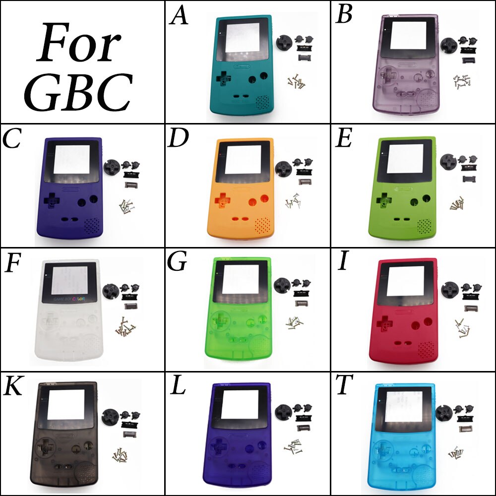 TingDong 1pcs Housing Shell Cover for Nintend GameBoy Color for GBC Housing Case Pack
