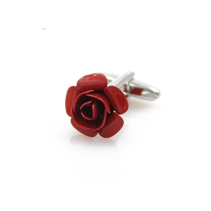 Gemelos de buena con rosa roja a la para gemelos de novedad, para el Día de San Valentín, joyería de lujo