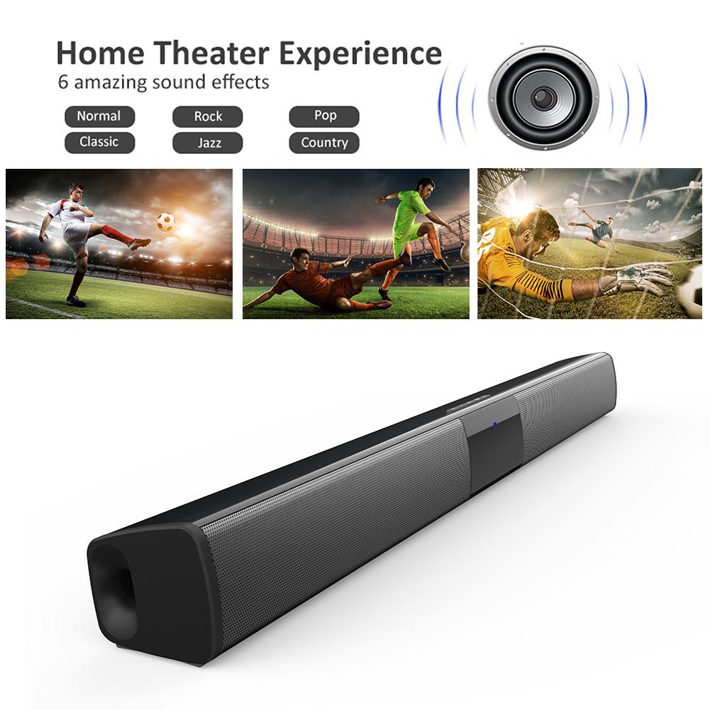 Upgraded Bluetooth Soundbar 3D Stereo Surround Wireless Deluxe Sound Bar With Optional Remote Control For TV Home Theater