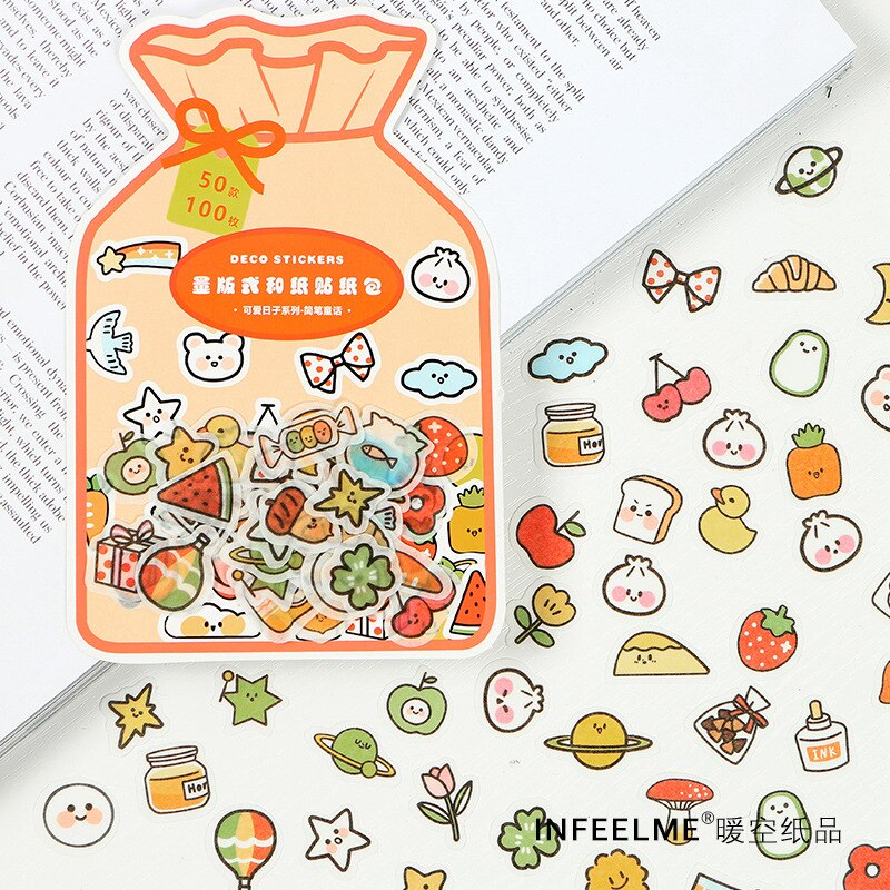 Mohamm-pegatina de papel japonés para Scrapbooking, suministros escolares de papelería, Serie de días bonitos, , 1 ud.