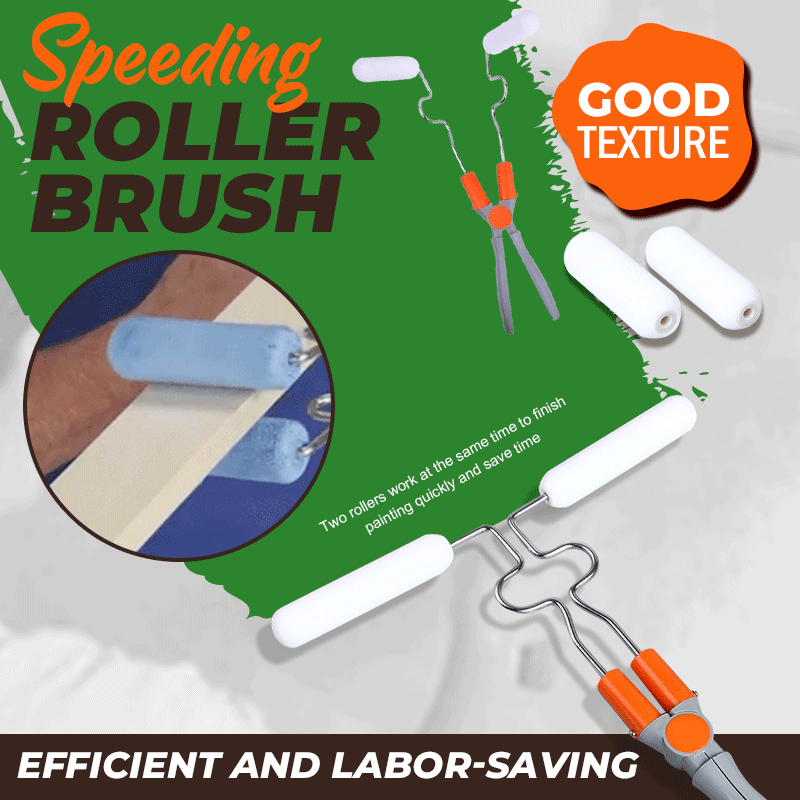 Paint Rollers Double Dual Paint Roller Adjustable Paint Brush Wall Fencing Corners Furniture Pipe with 4 Sponges Paint Gadgets