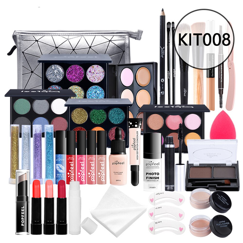 Alle In Een Complete Professionele Cosmetische Kit Make-Up Set Voor Beginners Meisjes KIT008 KIT007 KIT006