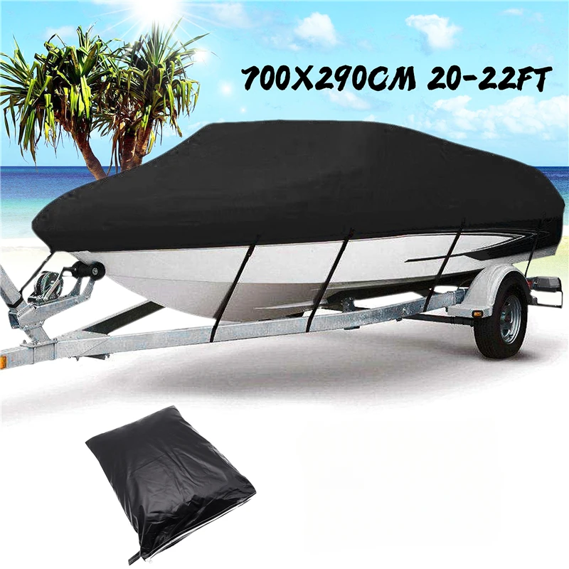 Yacht Boot Cover 11- 22FT Barco Boot Cover Anti-Uv Waterdichte Heavy Duty 210D Marine Trailerable Canvas Boot Accessoires: Oranje